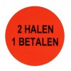 F911 rol @ 2.000 etiketten permanent rond 35 mm fluor rood met zwart bedrukt 2 halen 1 betalen F911 rol @ 2.000 etiketten permanent rond 35 mm fluor rood met zwart bedrukt 2 halen 1 betalen